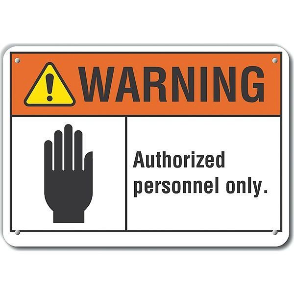 Decal, Warning Authorized, 10 x 7