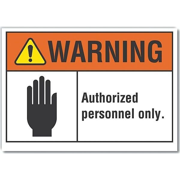 Decal, Warning Authorized, 10 x 7