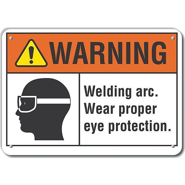 Decal, Warning Welding Arc Wear, 10x7