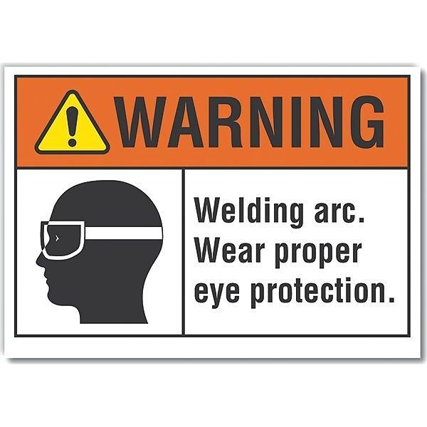 Decal, Warning Welding Arc Wear, 5 x 3.5