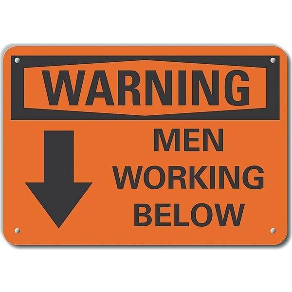 Decal, Warning Men Working, 10 x 7