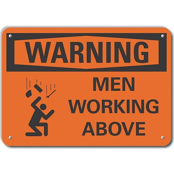 Decal, Warning Men Working, 14 x 10