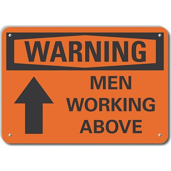 Decal, Warning Men Working Above, 10x7