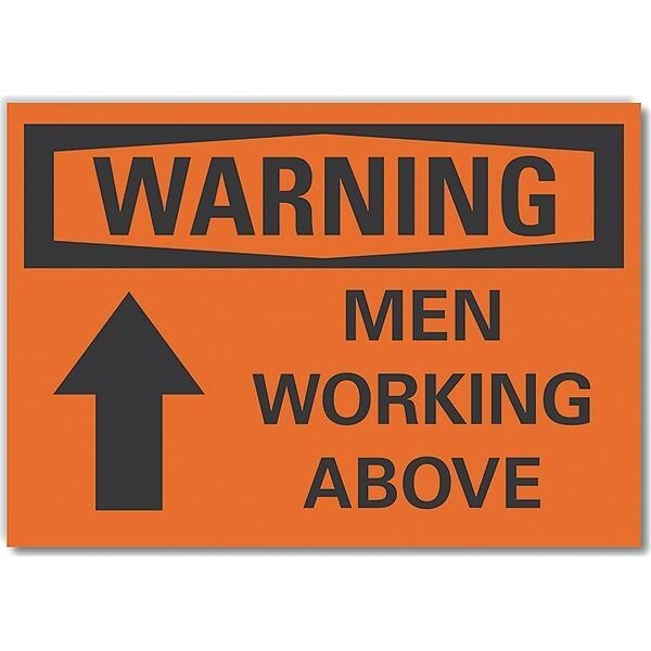 Decal, Warning Men Working Above, 10 x 7