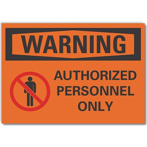 Decal, Warning Authorized, 5 x 3.5