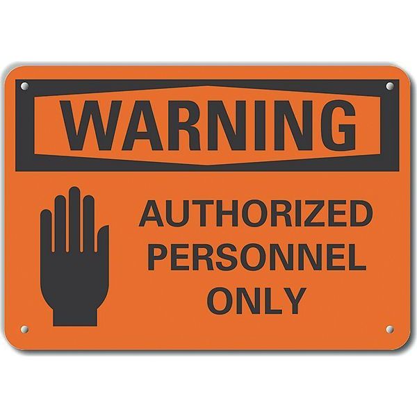 Decal, Warning Authorized, 14 x 10