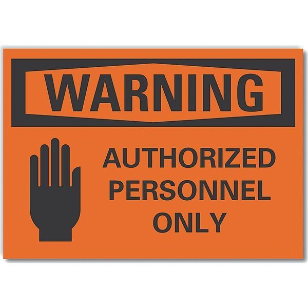 Decal, Warning Authorized, 10 x 7