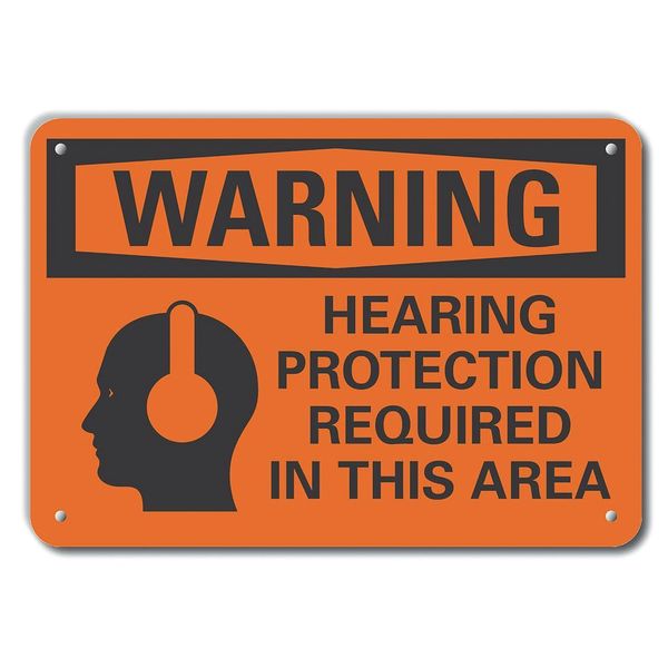Decal, Warning Hearing Protection, 10 x 7