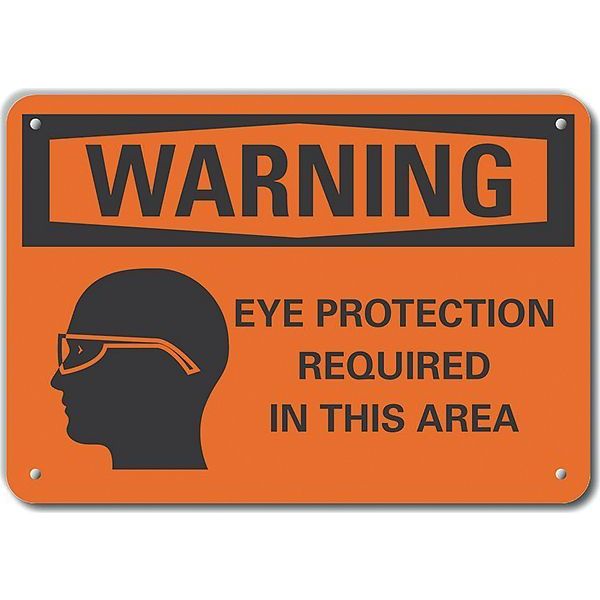 Decal, Warning Eye Protection, 14 x 10