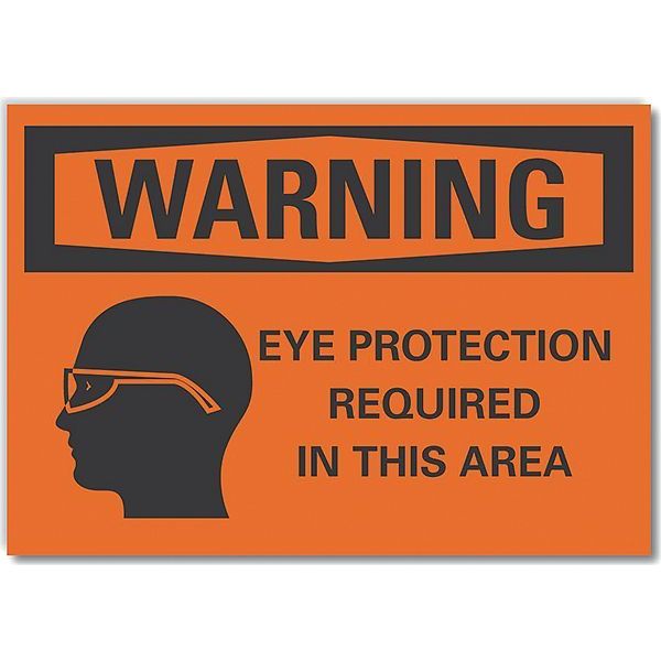 Decal, Warning Eye Protection, 5 x 3.5