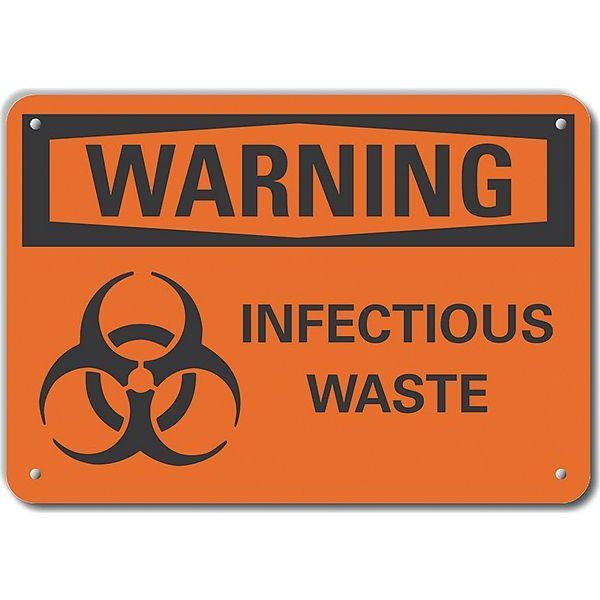 Danger Sign, 10 in H, 14 in W, Horizontal Rectangle, English, LCU6-0046-RA_14X10