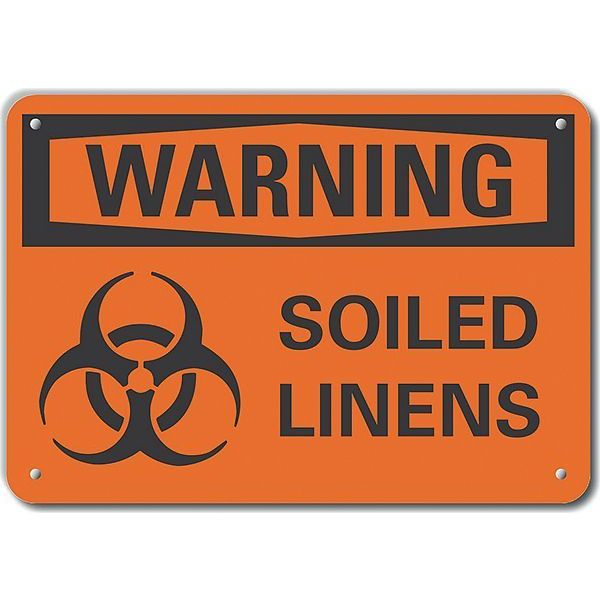 Decal, Warning Soiled Linens, 10 x 7