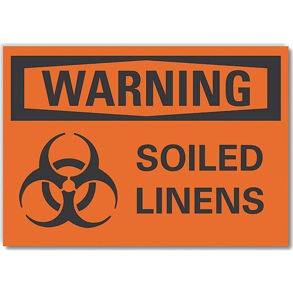Decal, Warning Soiled Linens, 7 x 5
