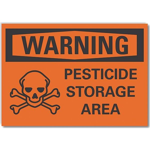 Decal, Warning Pesticide Storage, 10 x 7
