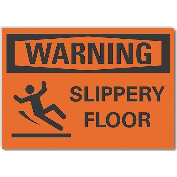 Decal, Warning Slippery Floor, 10 x 7