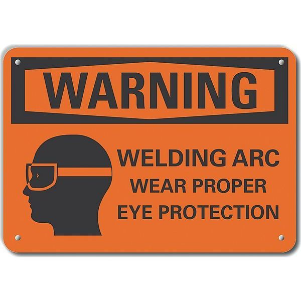 Decal, Plastic, Warning Welding Arc, 14x10