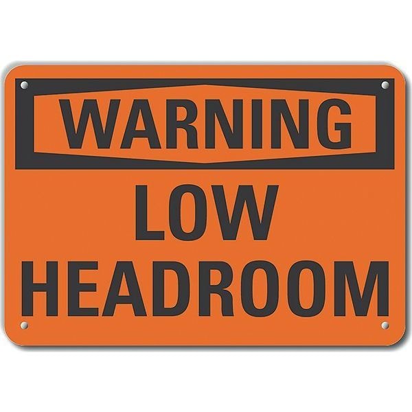 Decal, Warning Low Headroom, 14x10