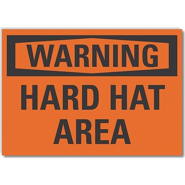 Decal, Warning Hard Hat, 14 x 10
