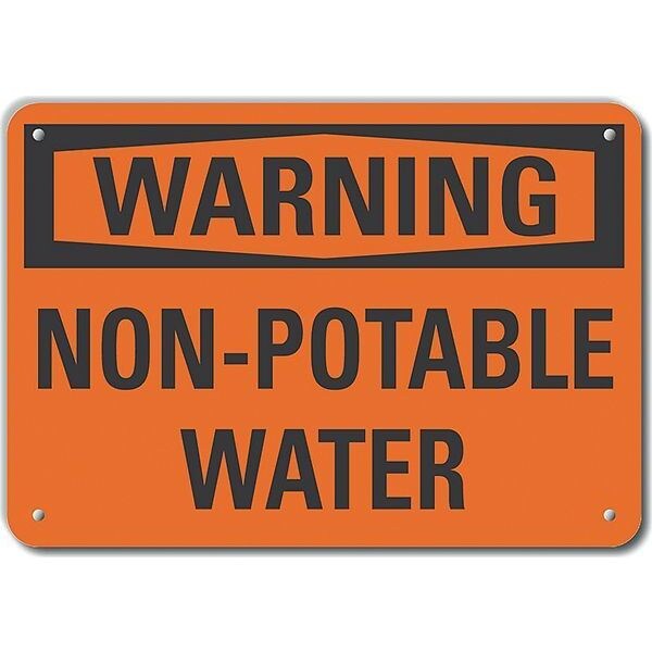 Decal, Warning Non-Potable, 14 x 10