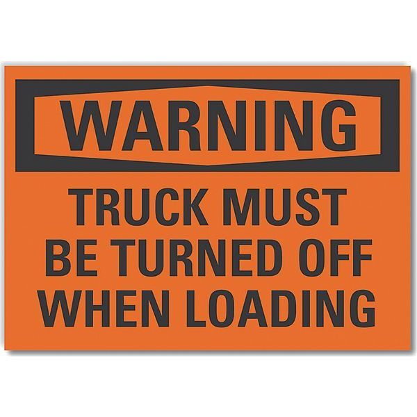 Loading & Unloading Warning Label, 5 in H, 7 in W, Polyester, Horizontal , LCU6-0126-ND_7X5