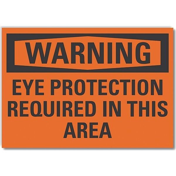 Decal, Warning Eye Protection, 10 x 7
