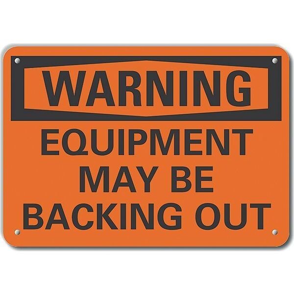 Plastic Traffic Safety Warning Sign10 in H14 in WHorizontal RectangleLCU6-0110-NP_14X10