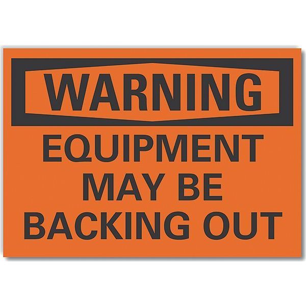 Traffic Safety Warning Label, 10 in H, 14 in W, Polyester, Horizontal Rectangle, LCU6-0110-ND_14X10