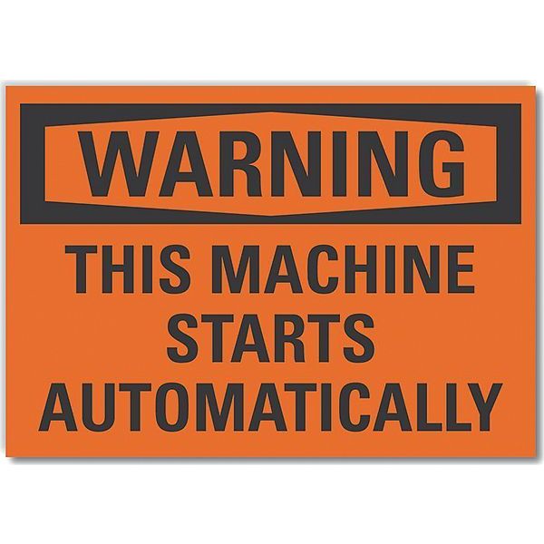Decal, Warning This Machine, 10 x 7