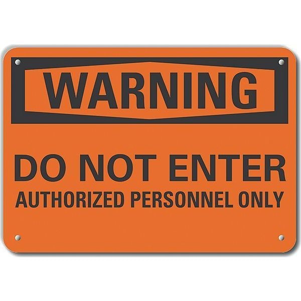 Decal, Reflective, Warning Do Not, 14 x 10