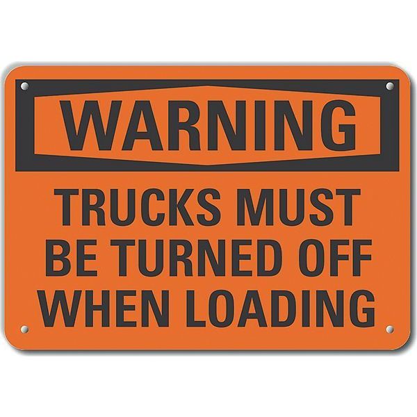 Plastic Loading & Unloading Warning Sign7 in H10 in WVertical RectangleLCU6-0130-NP_10X7