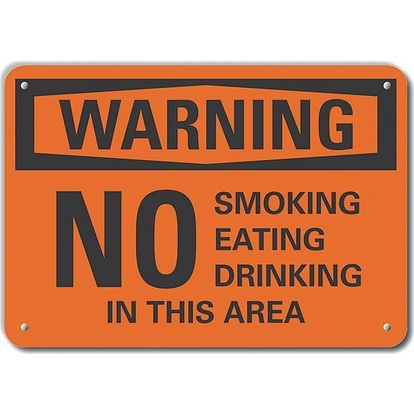 Reflective No Smoking Warning Sign, 10