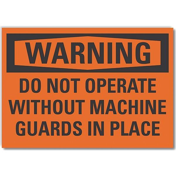 Decal, Warning Do Not Operate, 10 x 7