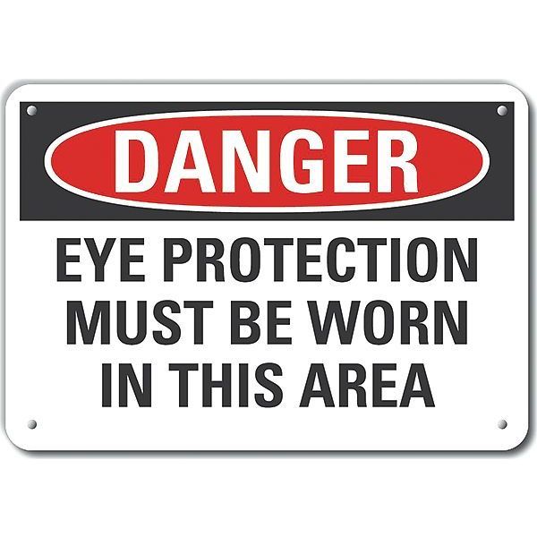 Decal, Danger Eye Protection, 14 x 10