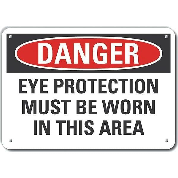 Decal, Danger Eye Protection, 10 x 7