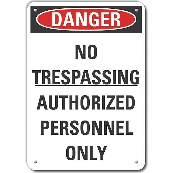 Decal, Danger No Trespassing, 14 x 10