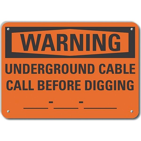 Decal, Warning Underground Cable, 14 x 10