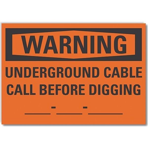 Decal, Warning Underground, 10 x 7