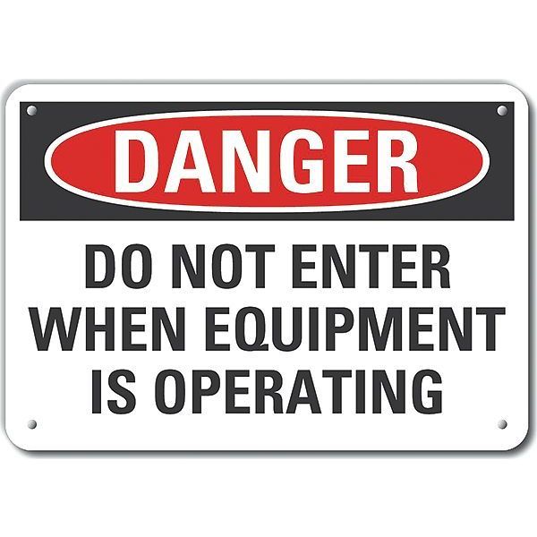 Decal, Danger Do Not Enter, Plastic, 10x7