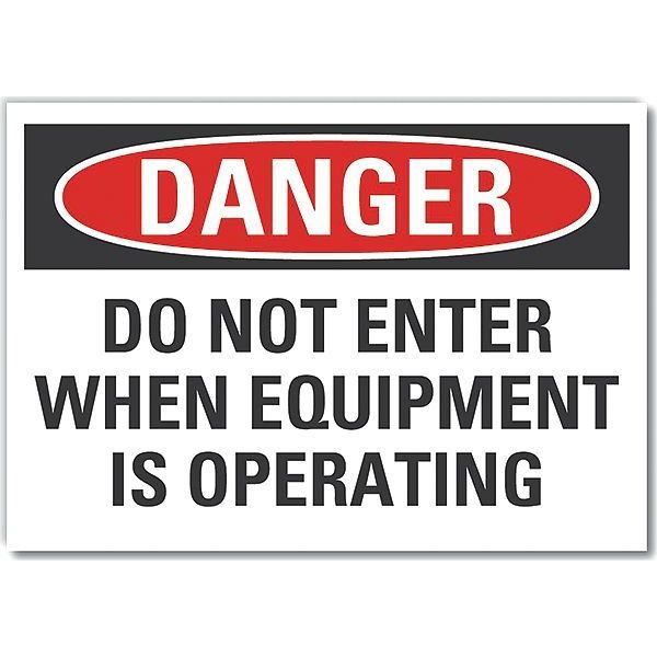 Decal, Danger Do Not Enter, Reflective, 5 x 3.5