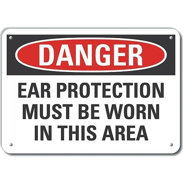 Decal, Danger Ear Protection, 10x7