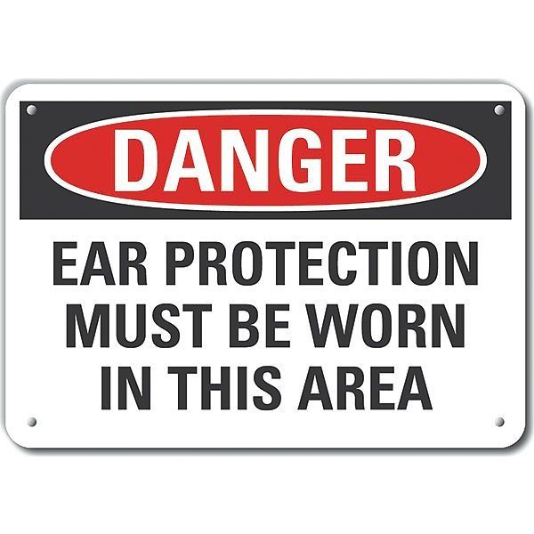 Decal, Danger Ear, Reflective, 10 x 7