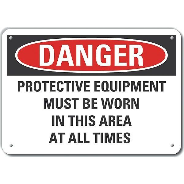 Decal, Danger Protective, 10 x 7