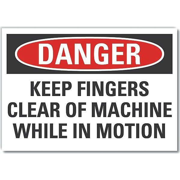 Decal, Reflective, Danger Keep Fingers, 5 x 3.5
