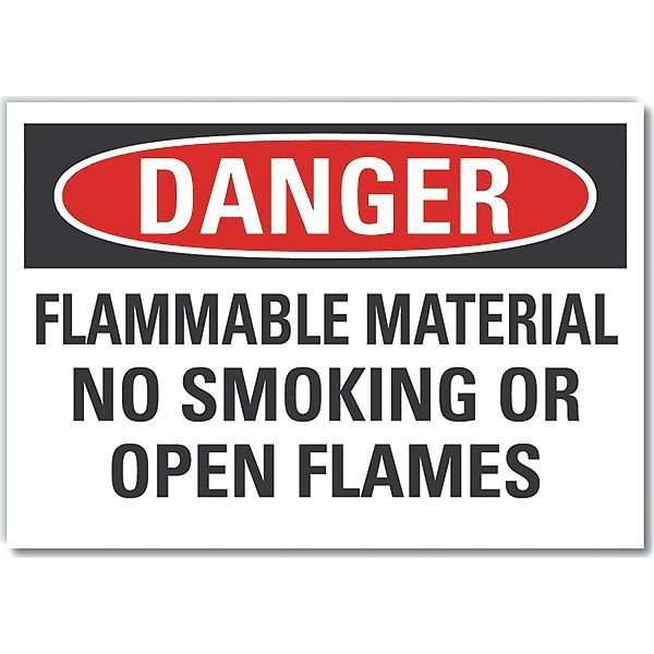 Decal, Danger Flammable Material, 7 x 5