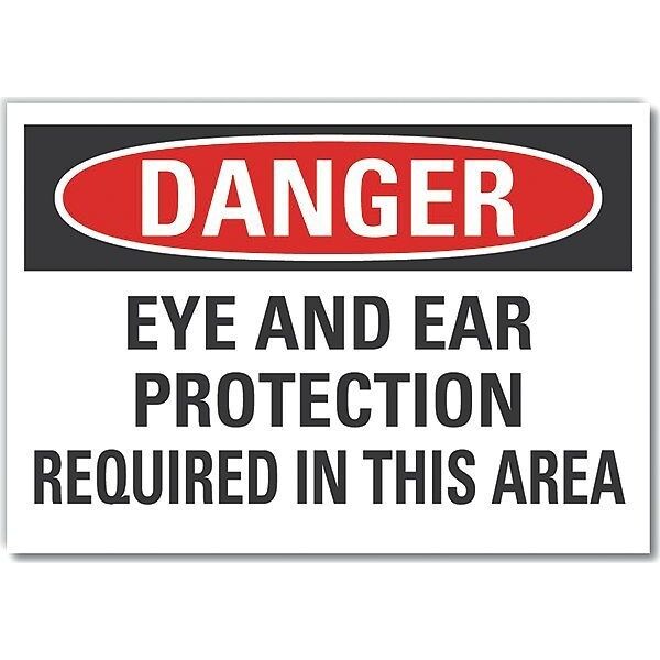 Decal, Danger Eye And Ear, Reflective, 7 x 5