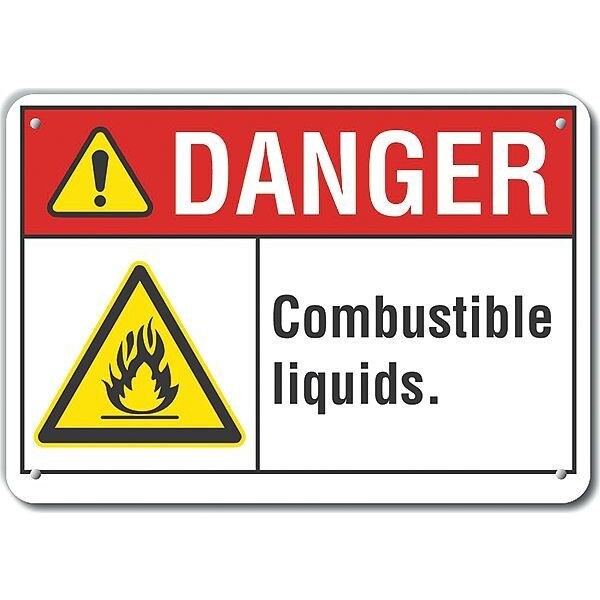 Danger Sign, 10 in H, 14 in W, Horizontal Rectangle, English, LCU4-0015-NA_14X10