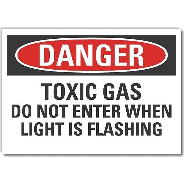 Toxic Materials Danger Label, 7 in H, 10 in W, Polyester, Vertical Rectangle, LCU4-0619-ND_10X7