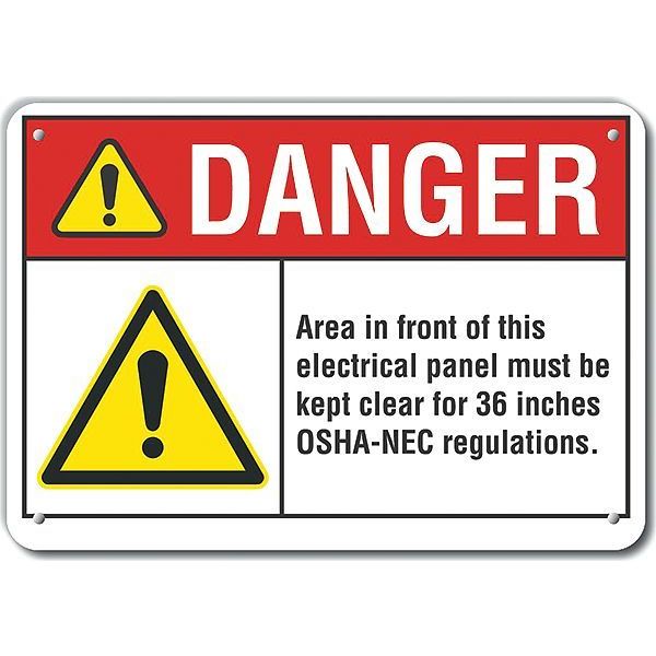 Decal, Danger Area In Front Of, 14x10