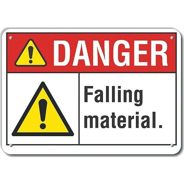 Danger Sign, 10 in H, 14 in W, Plastic, Horizontal Rectangle, English, LCU4-0072-NP_14X10