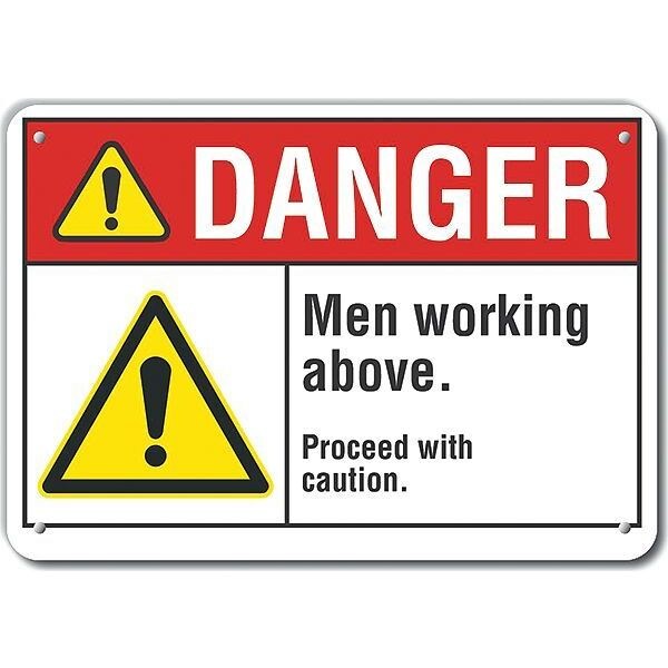 Decal, Plastic, Danger Men Working, 10 x 7